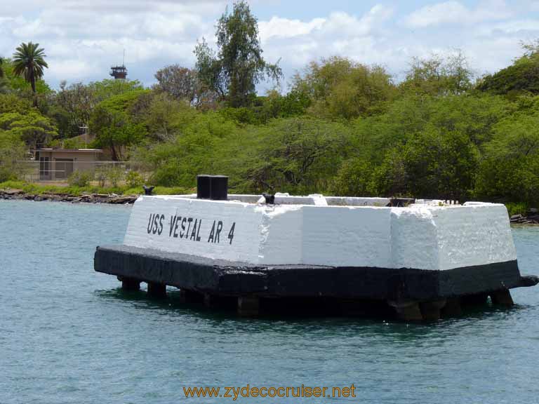 237: Carnival Spirit, Honolulu, Hawaii, Pearl Harbor VIP and Military Bases Tour, Pearl Harbor, Arizona Memorial, USS Vestal AR 4