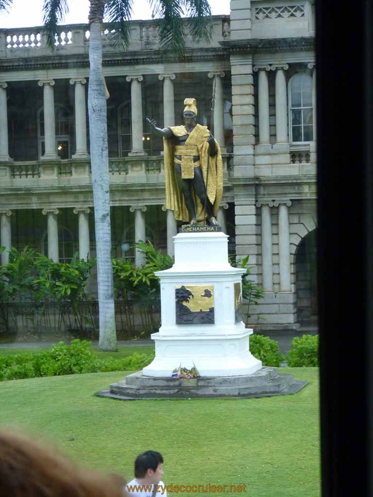 400: Carnival Spirit, Honolulu, Hawaii, Pearl Harbor VIP and Military Bases Tour, Kamehameha Statue