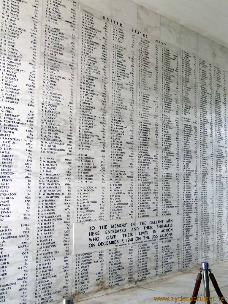 567: Carnival Spirit, Honolulu, Hawaii, Pearl Harbor VIP and Military Bases Tour, Pearl Harbor, Arizona Memorial, Shrine room Wall