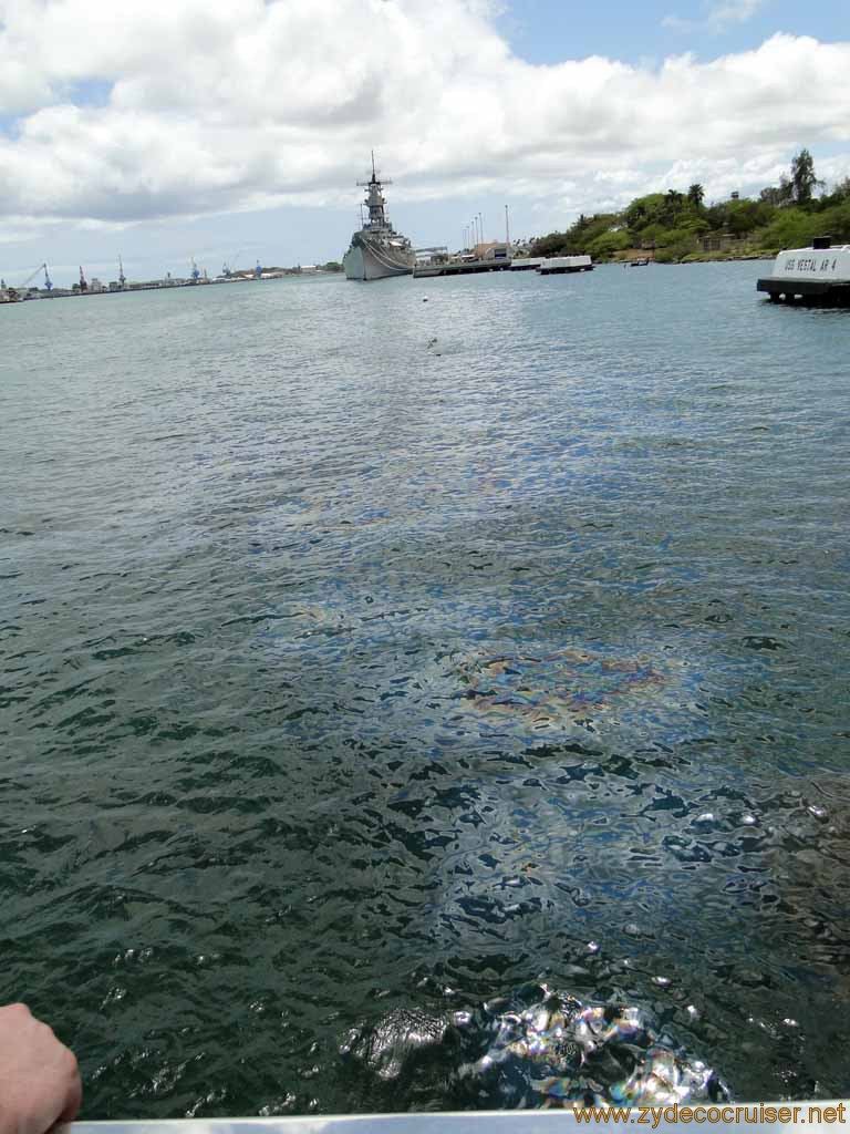 574: Carnival Spirit, Honolulu, Hawaii, Pearl Harbor VIP and Military Bases Tour, Pearl Harbor, Arizona Memorial, Oil