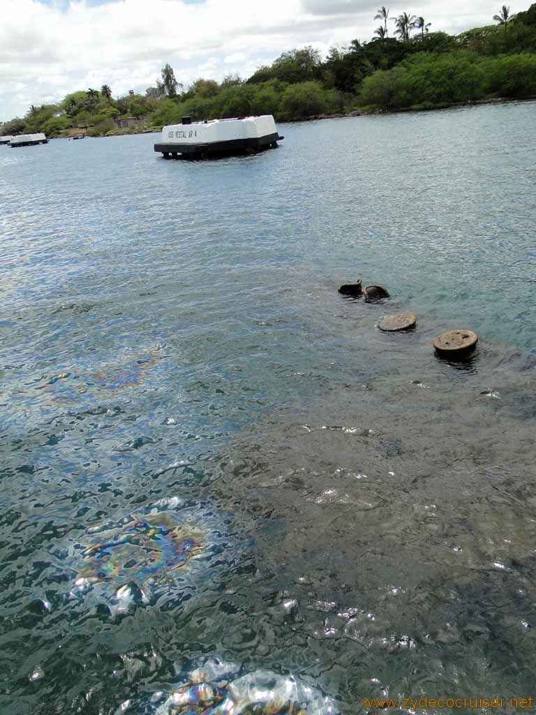 575: Carnival Spirit, Honolulu, Hawaii, Pearl Harbor VIP and Military Bases Tour, Pearl Harbor, Arizona Memorial, Oil