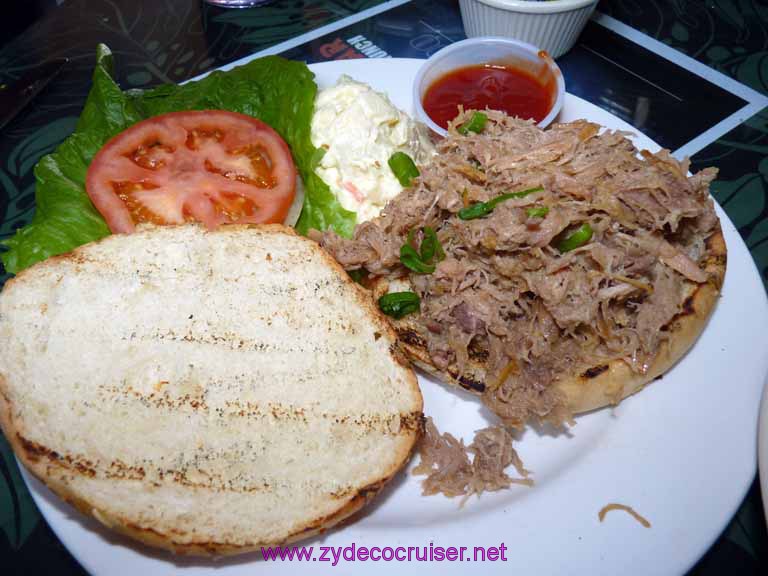 068: Carnival Spirit, Kahului, Maui, Da Kitchen. Kalua Pork Sandwich