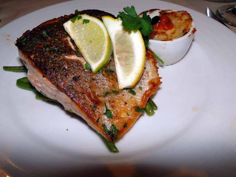 251: Carnival Spirit, Kahului, Maui, Day 2, Grilled Fillet of Norwegian Fjord Salmon