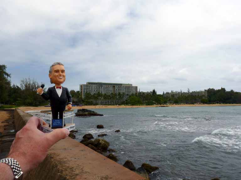 054: Carnival Spirit, Nawiliwili, Kauai, Hawaii, John BobbleHeald with Marriott and Kalapaki Beach in the background