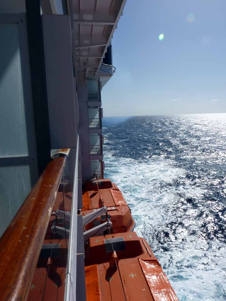 002: Carnival Spirit, Sea Day 1 - view from our balcony