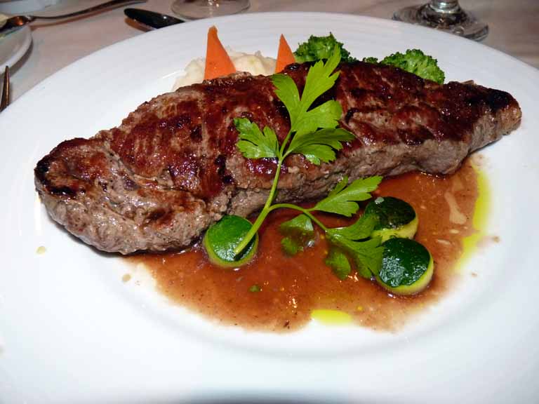 149: Carnival Spirit, Sea Day 3 - Grilled New York Strip Steak from Aged American Beef