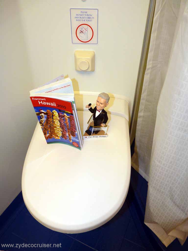 001: Carnival Spirit, Sea Day 4 - John BobbleHeald studying up for Hawaii