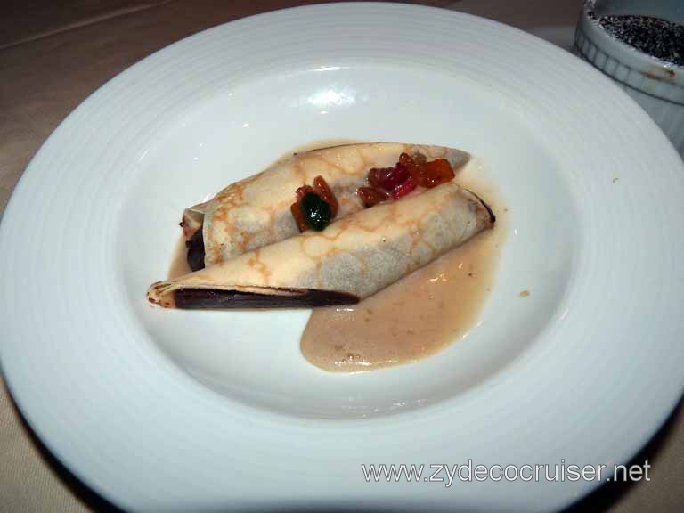 020: Carnival Spirit, Hawaii Cruise, Sea Day 5 - Chocolate Mousse Crepe