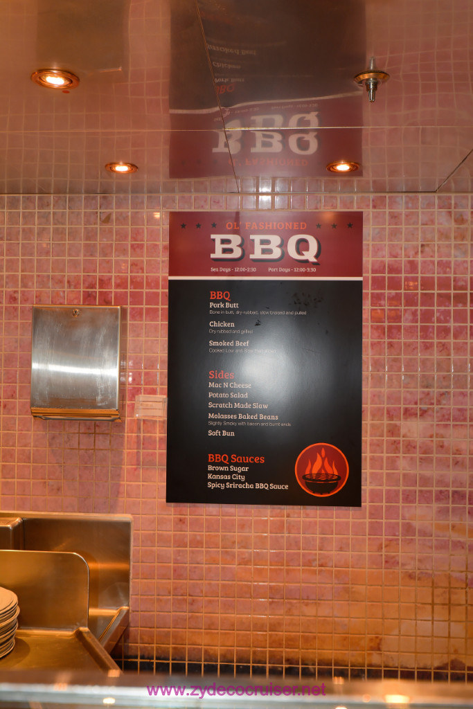 023: Carnival Splendor Panama Canal Journey Cruise, Embarkation, Miami, Ol' Fashioned BBQ Station