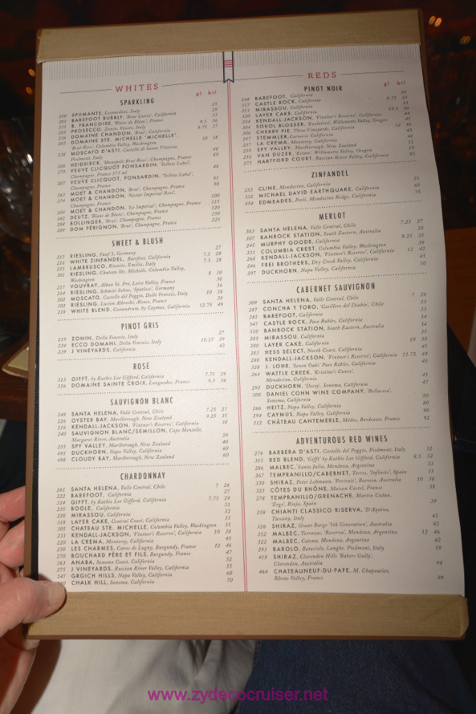 MDR Splendor Wine List