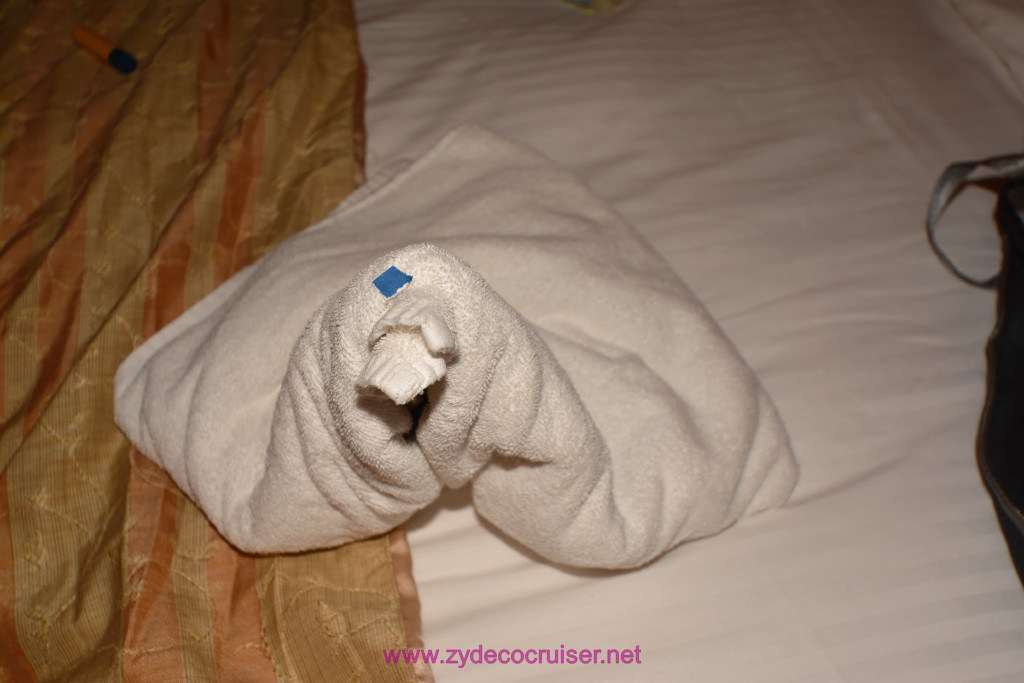 039: Carnival Splendor Panama Canal Journey Cruise, Embarkation, Miami, Towel Animal