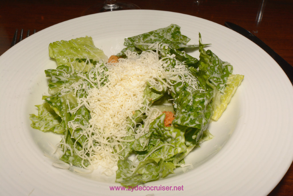 017: Carnival Splendor Panama Canal Journey Cruise, Sea Day 2, MDR Dinner, Caesar Salad 