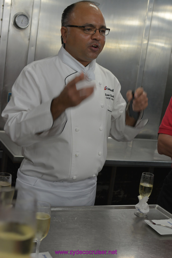 004: Carnival Sunshine, John Heald's Bloggers Cruise, BC7, Chef's Table, Galley Tour, Chef Sameer Shaikh