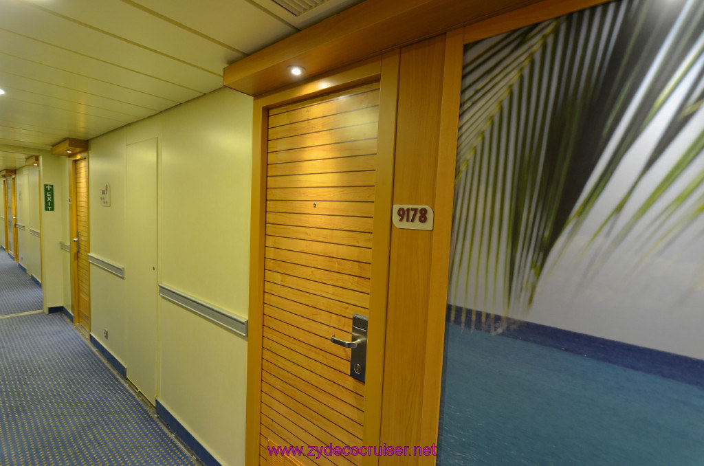 040: Carnival Sunshine Cruise, Barcelona, Embarkation, Cabin door 9178