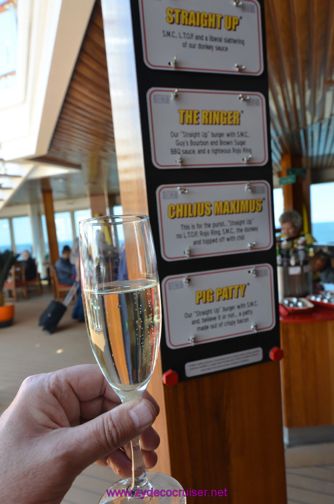 190: Carnival Sunshine Cruise, Barcelona, Embarkation, Free champagne at Embarkation!, 