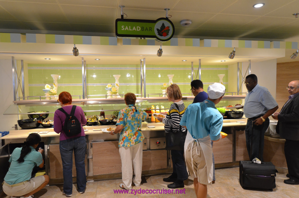 196: Carnival Sunshine Cruise, Barcelona, Embarkation, Lido Marketplace, Salad Bar, 