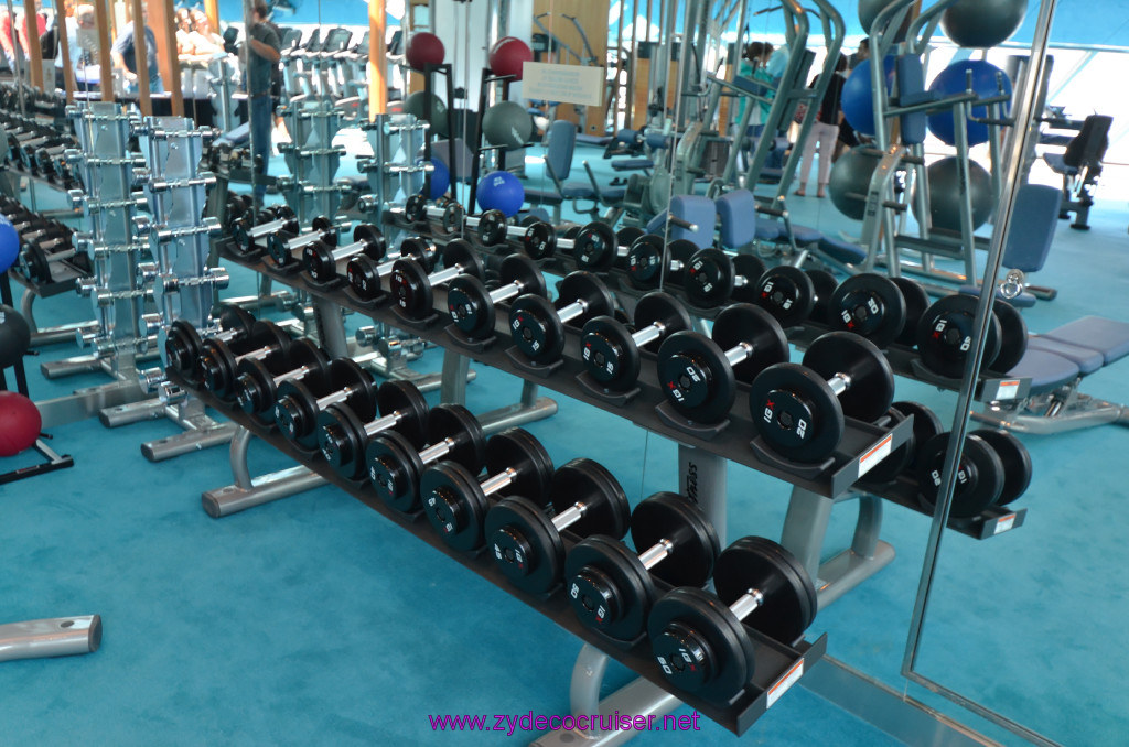 281: Carnival Sunshine Cruise, Barcelona, Embarkation, Gym, 