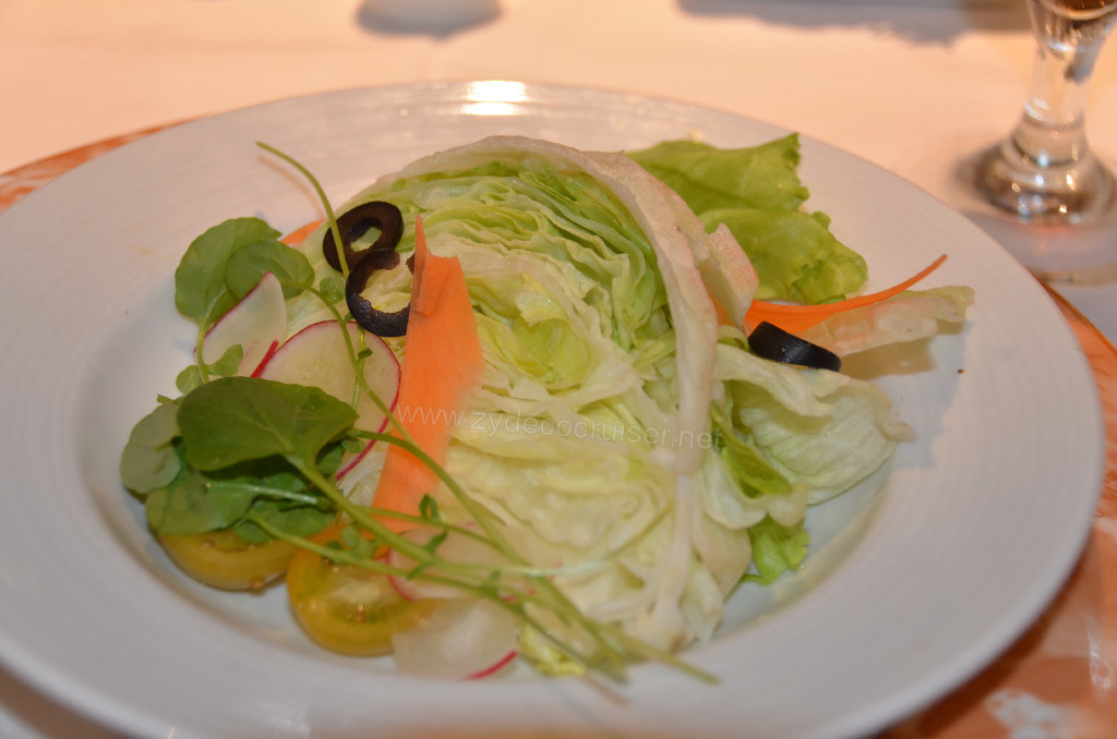 002: Carnival Sunshine, MDR Dinner, Heart of Iceberg Lettuce, 