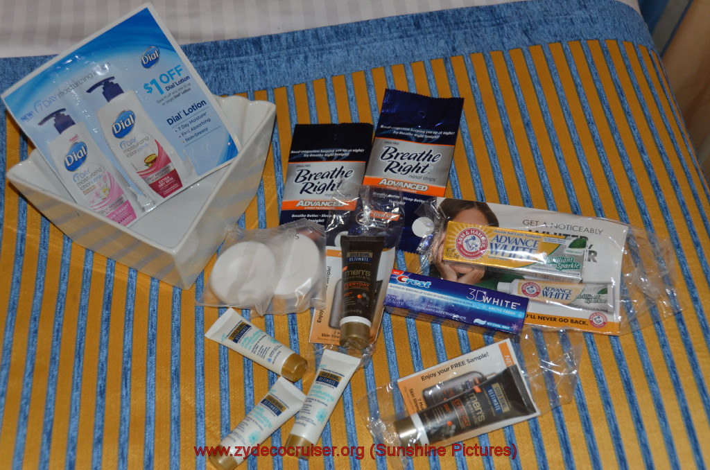 121: Carnival Sunshine Cruise, Marseilles, Amenities basket was restocked, 