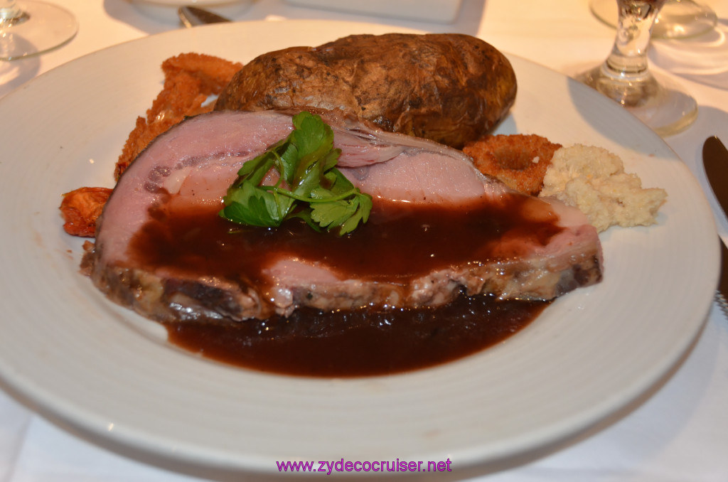 011: Carnival Sunshine, MDR Dinner, Tender Roasted Prime Rib of American Beef au jus, 