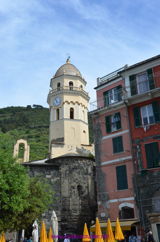 170: Carnival Sunshine Cruise, La Spezia, Cinque Terre Tour, Vernazza, Clock Tower, 