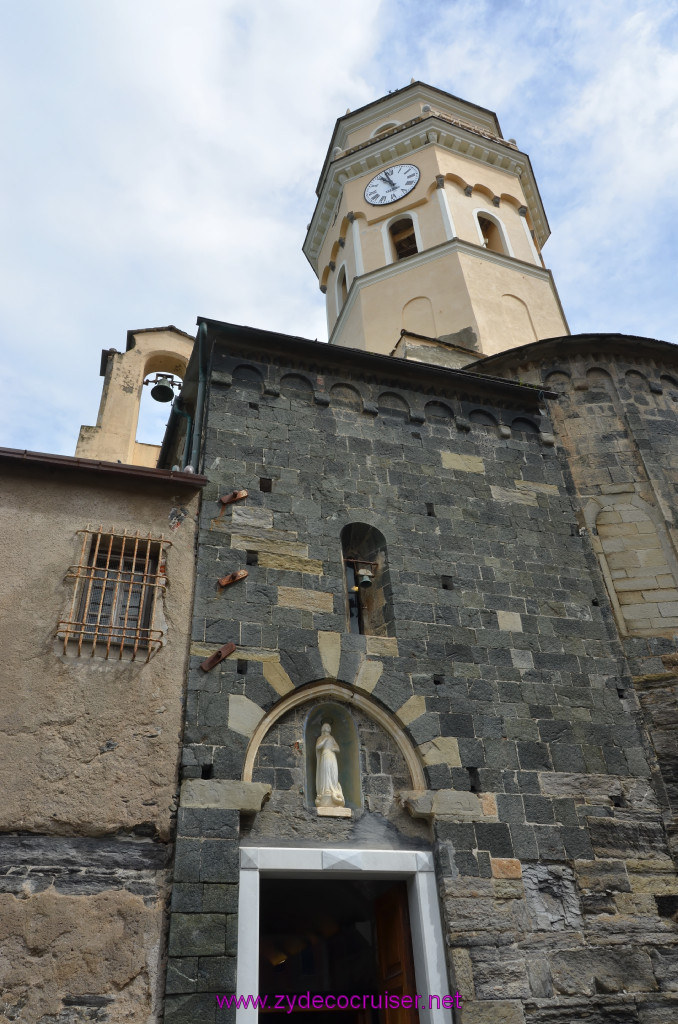 180: Carnival Sunshine Cruise, La Spezia, Cinque Terre Tour, Vernazza, Church of Santa Margherita d'Antiochia, Clock Tower, 