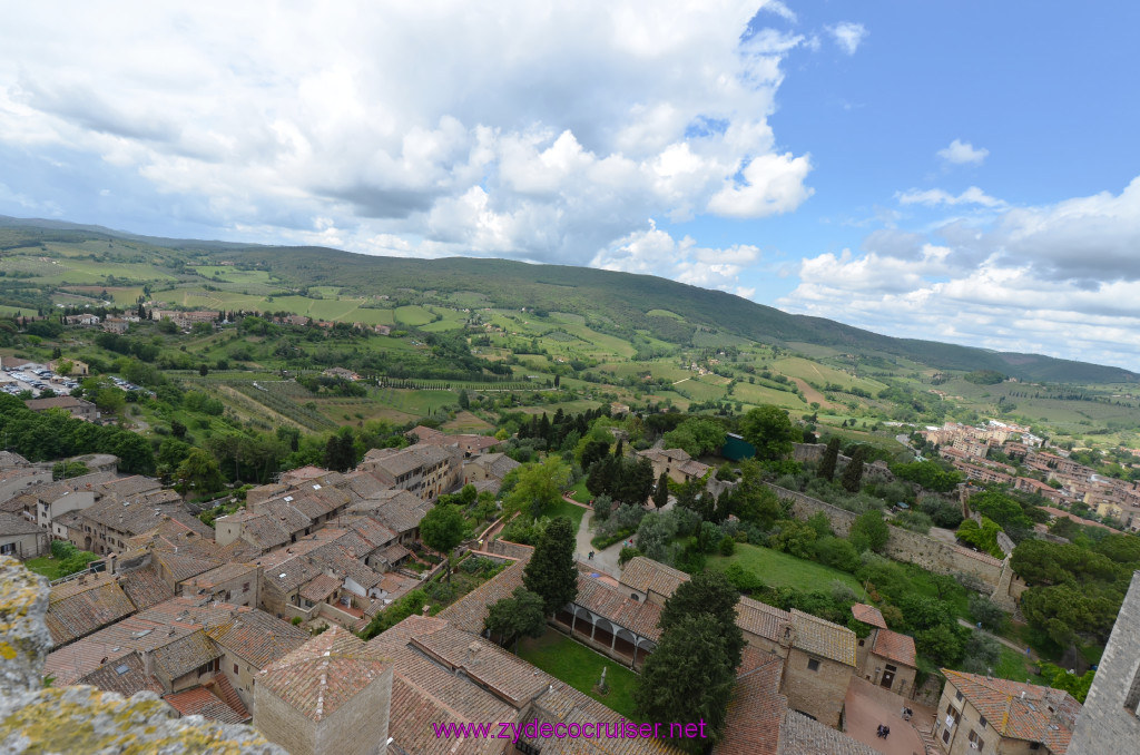 161: Carnival Sunshine Cruise, Livorno, San Gimignano, View from the top of Torre Grosso, the Bell Tower, 