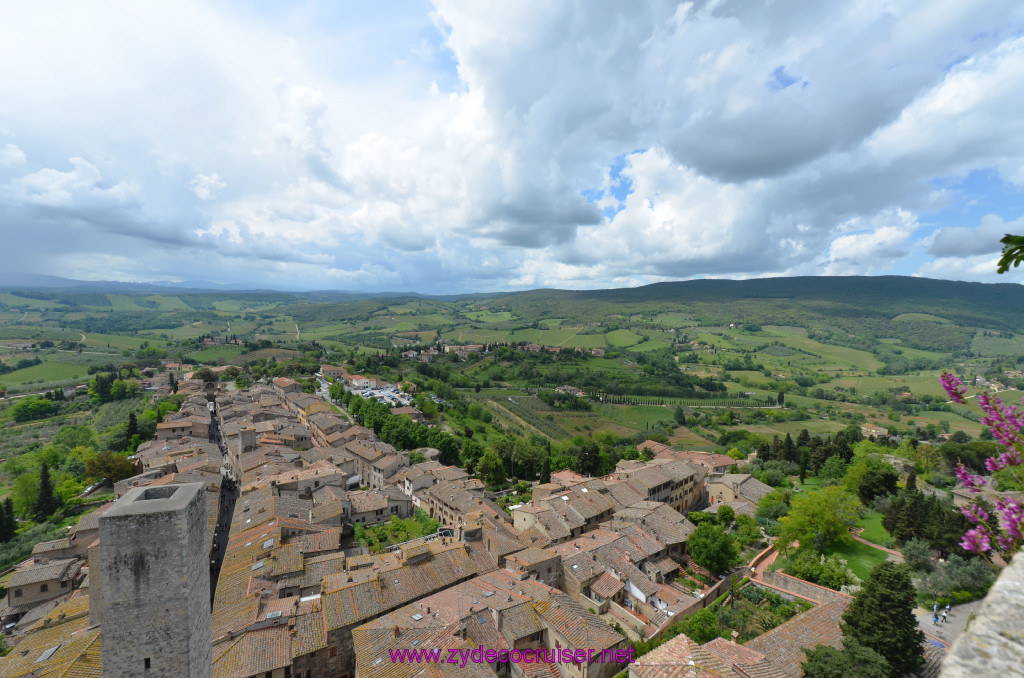 184: Carnival Sunshine Cruise, Livorno, San Gimignano, View from the top of Torre Grosso, the Bell Tower, 