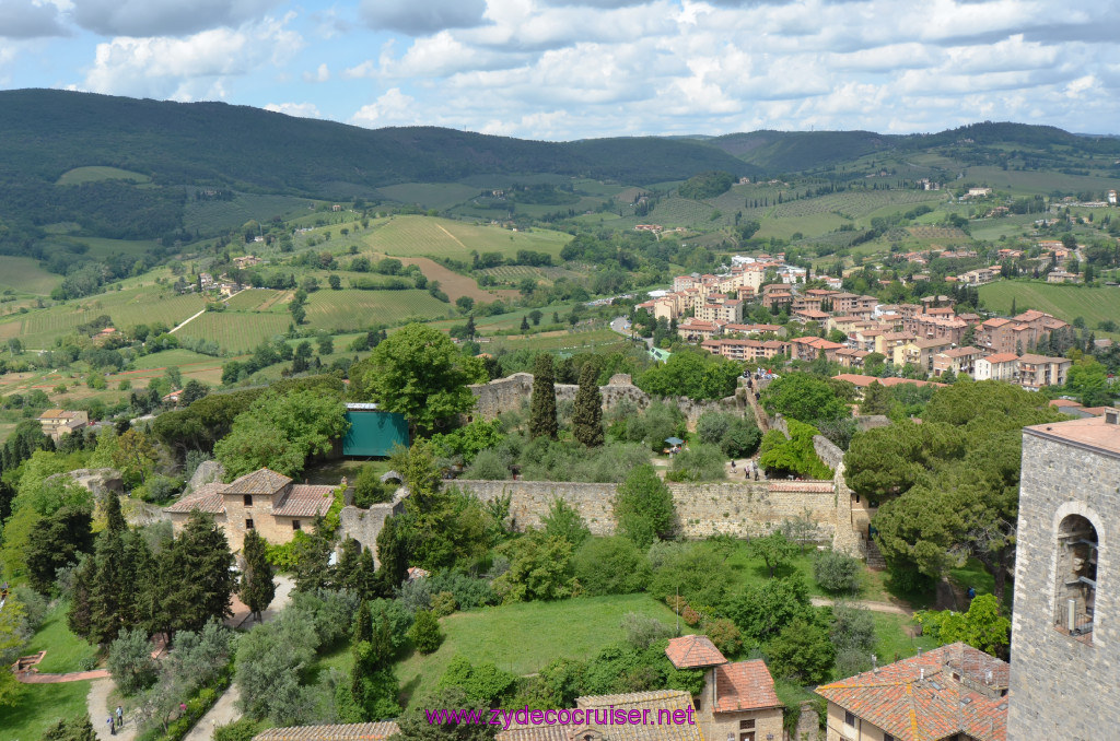 195: Carnival Sunshine Cruise, Livorno, San Gimignano, View from the top of Torre Grosso, the Bell Tower, 