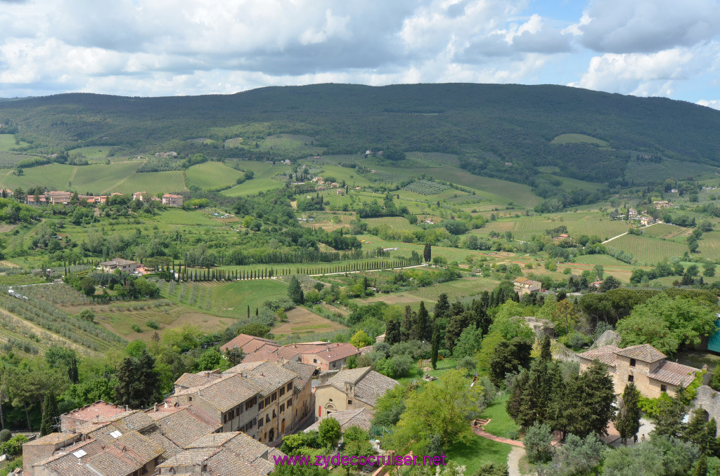 197: Carnival Sunshine Cruise, Livorno, San Gimignano, View from the top of Torre Grosso, the Bell Tower, 