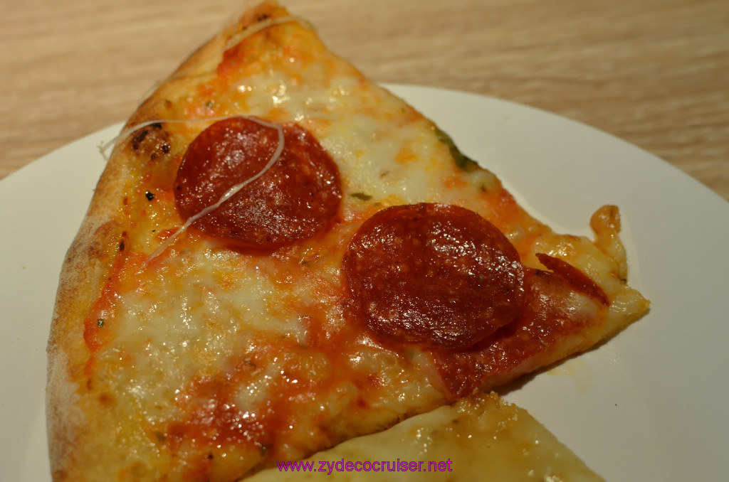 249: Carnival Sunshine Cruise, Civitavecchia, Pizzeria del Capitano, Pepperoni Pizza, 