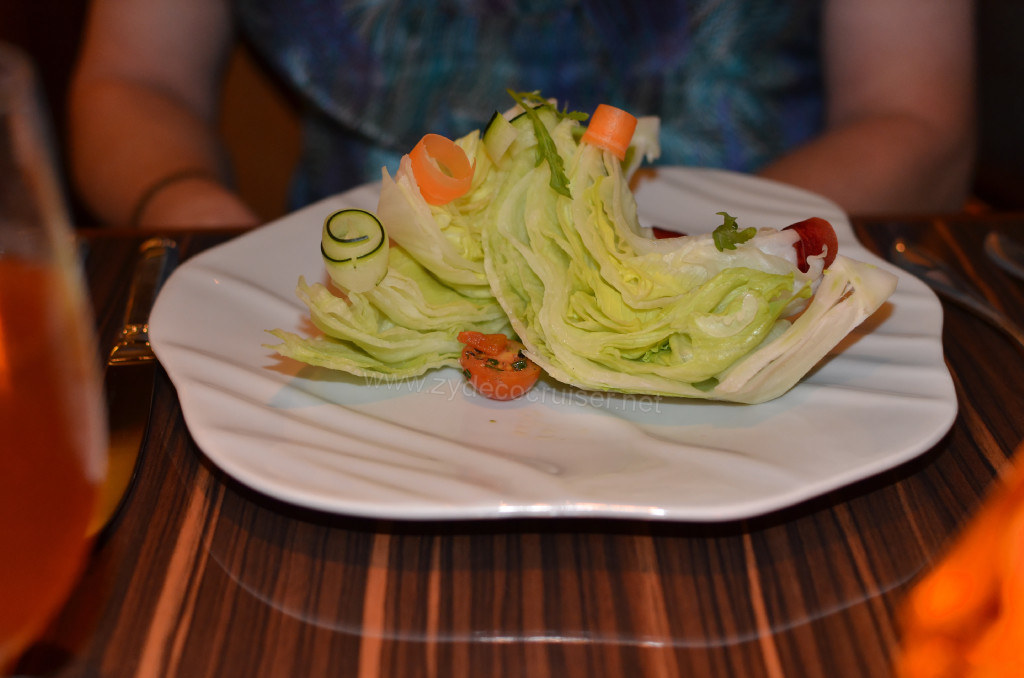 017: Carnival Sunshine Fahrenheit 555 Steakhouse, Heart of Iceberg Lettuce, 