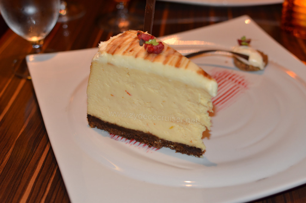 311: Carnival Sunshine Cruise, Civitavecchia, Fahrenheit 555 Steakhouse, Cheesecake with Hazelnut Biscuit