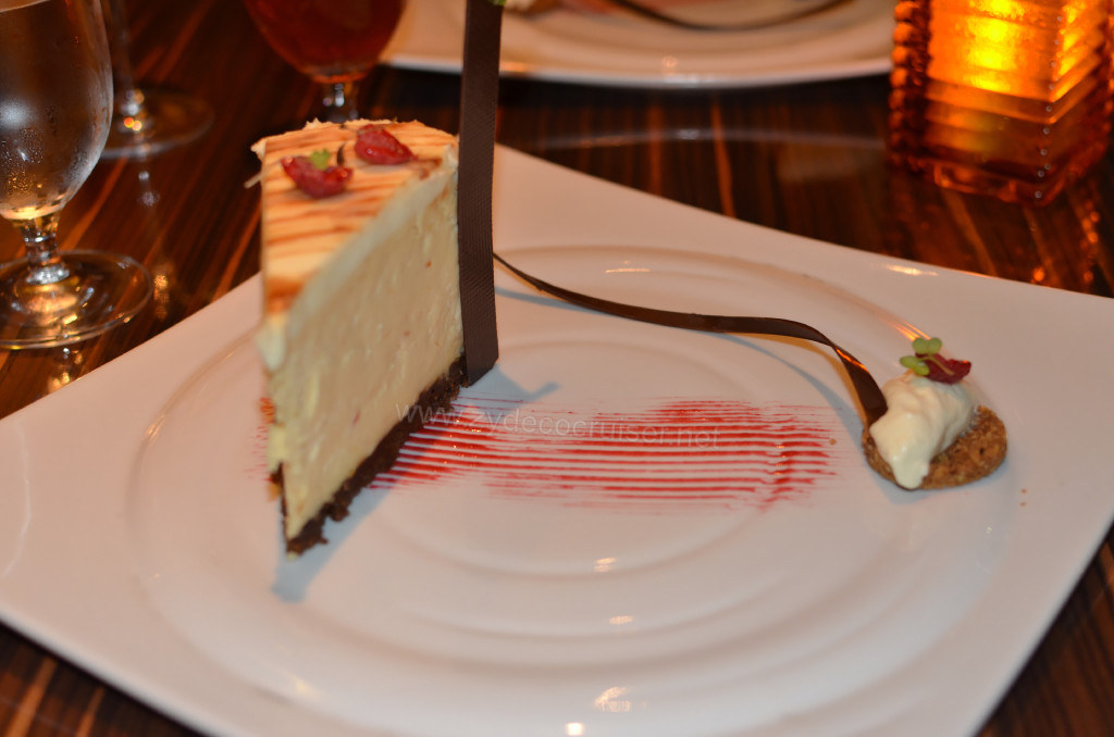 312: Carnival Sunshine Cruise, Civitavecchia, Fahrenheit 555 Steakhouse, Cheesecake with Hazelnut Biscuit