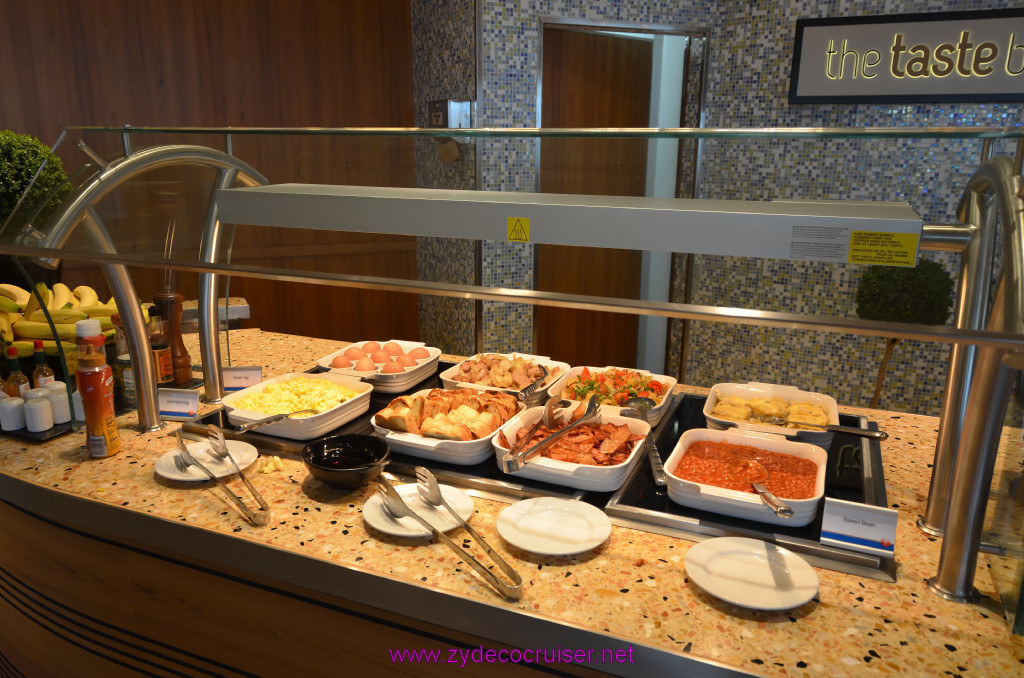 025: Carnival Sunshine Cruise, Naples, Promenade Deck, Taste Bar Breakfast Station, 