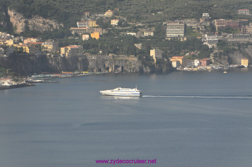 081: Carnival Sunshine Cruise, Naples, Leisurely Sorrento Tour, Drat, the ferry won. But we did stop for pictures. 