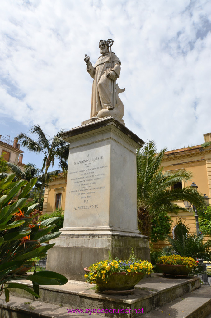 250: Carnival Sunshine Cruise, Naples, Leisurely Sorrento Tour, S. Antonino Abbate Statue, 