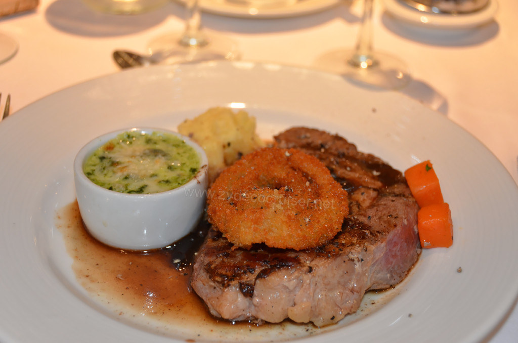 031: Carnival Sunshine, MDR Dinner, Grilled Ribeye Steak Tyrolienne, 