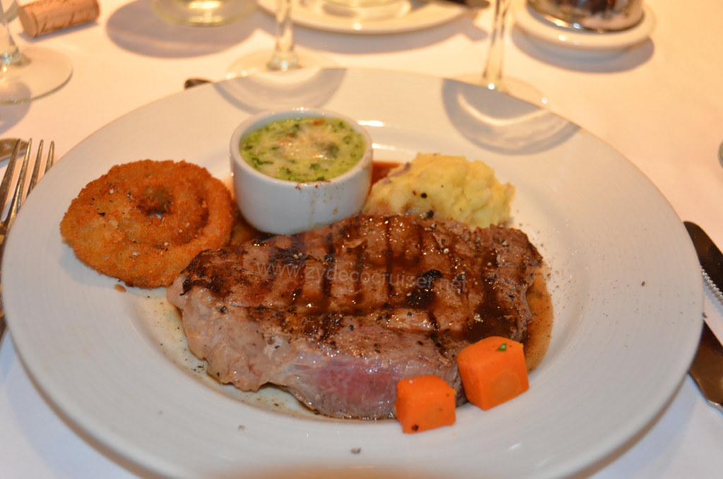 449: Carnival Sunshine Cruise, Naples, MDR Diner, Grilled Ribeye Steak Tyrolienne, 