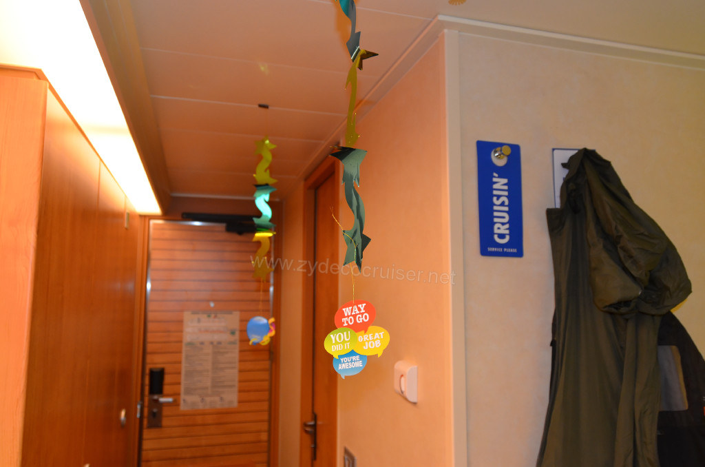 463: Carnival Sunshine Cruise, Naples, Cabin Decorations,