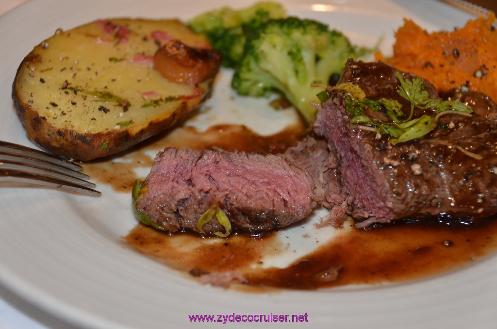 236: Carnival Sunshine Cruise, Messina, MDR Dinner, Petite Filet Mignon and Braised Boneless Short-Rib, 