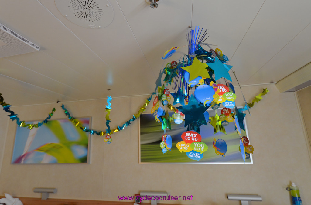 020: Carnival Sunshine Cruise, Fun Day at Sea, Cabin Decorations, 