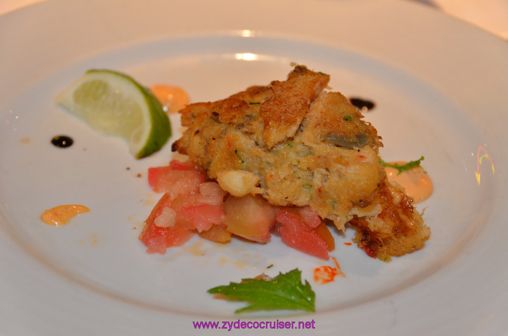 044: Carnival Sunshine, MDR Dinner, New England Crab Cake, 