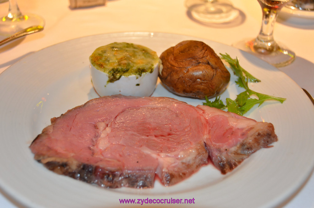 046: Carnival Sunshine, MDR Dinner, Tender Roasted Prime Rib of American Beef au jus, 