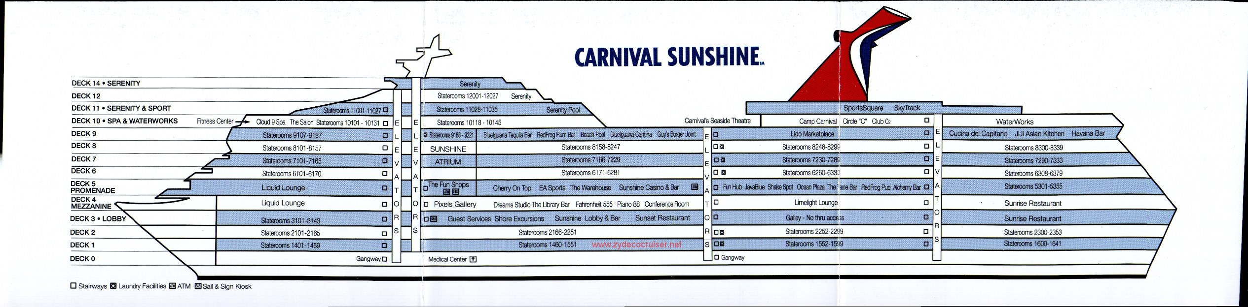 Ship Deck Plan Card Side1 Side2