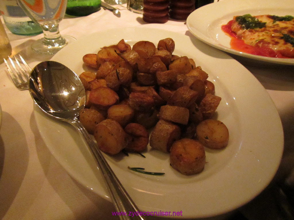 129: Carnival Sunshine Cruise, Nov 22, 2013, Cozumel, Cucina del Capitano, Diamond Guest Captain's Event, Rosemary Potatoes