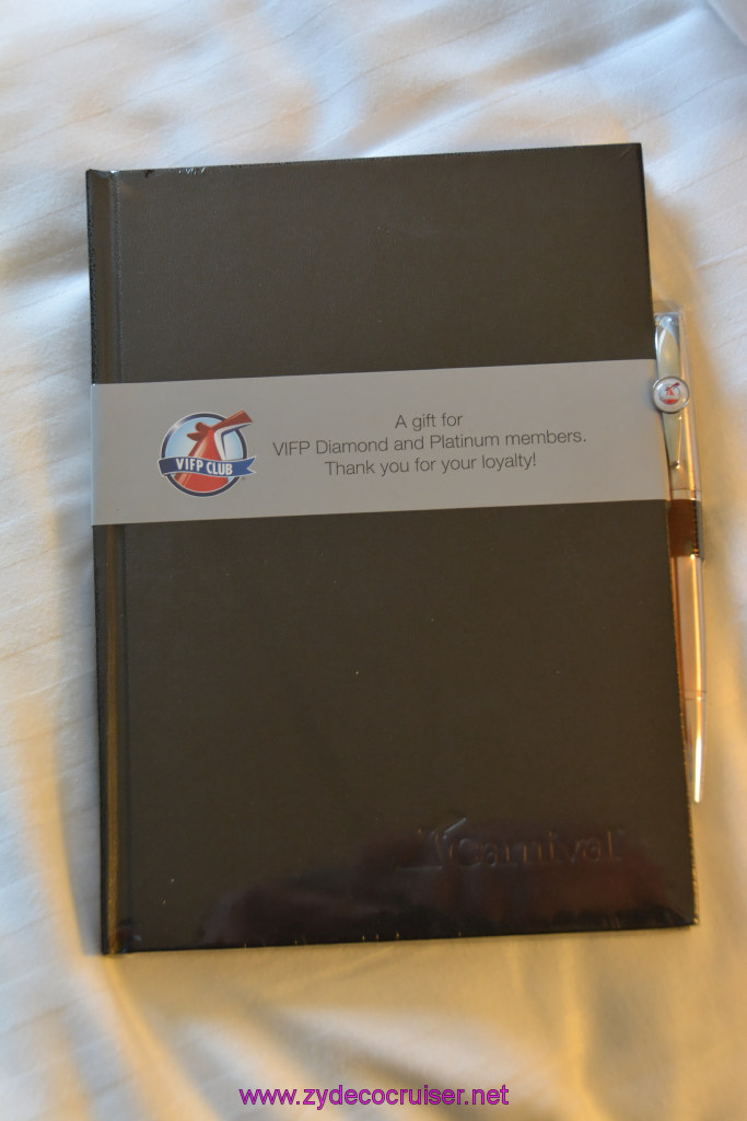 213: Carnival Sunshine Cruise, Chin and Rich's Wedding, Platinum/Diamond Notepad Gift