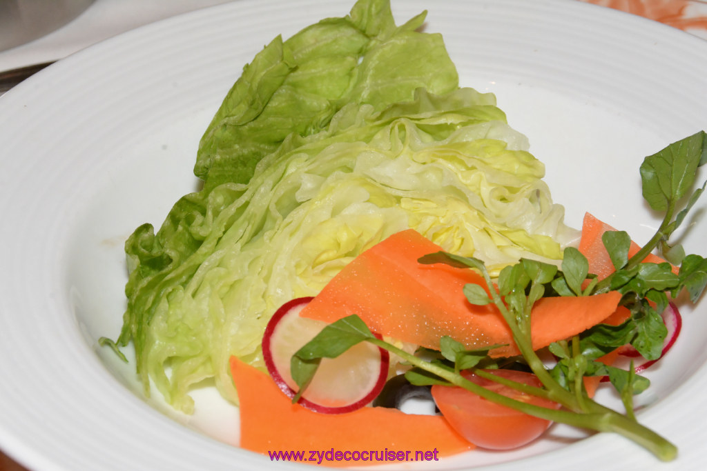 217: Carnival Sunshine Cruise, MDR Dinner 1, Heart of Iceberg Lettuce, 