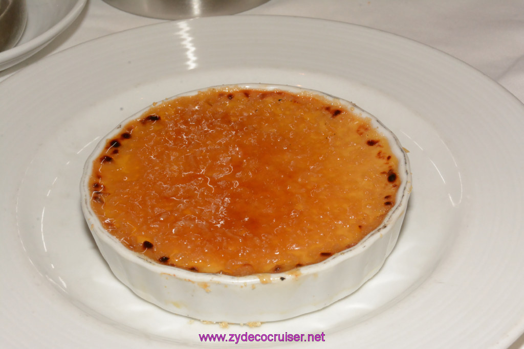 227: Carnival Sunshine Cruise, MDR Dinner, Crème Brulet, 