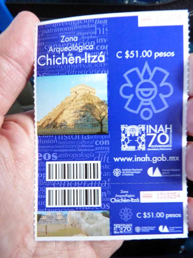 019: Carnival Triumph, Progreso, Chichen Itza, Admission ticket